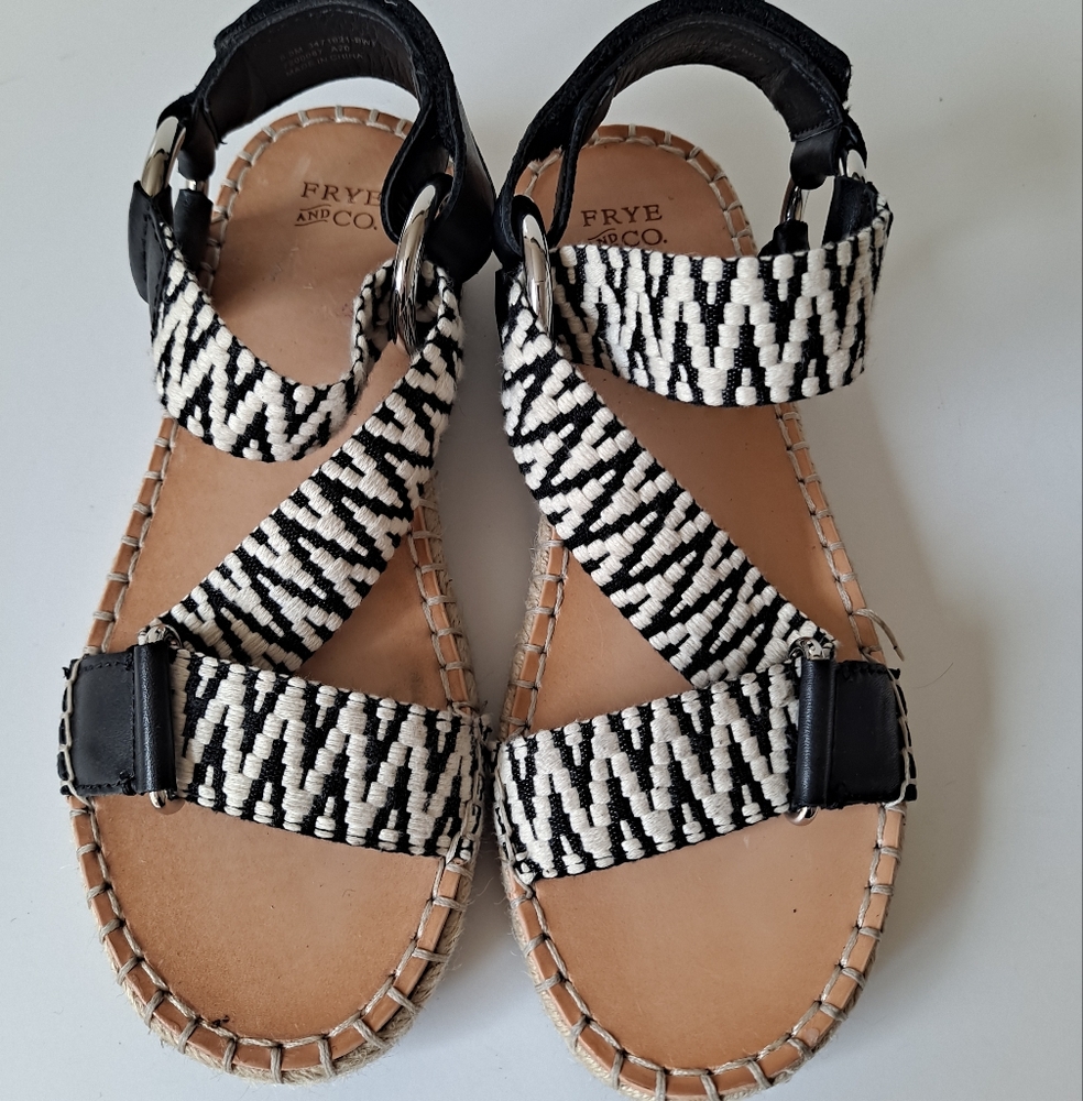Frye And Co. Kole Asymmetrical Espadrille Sandal Size 5.5